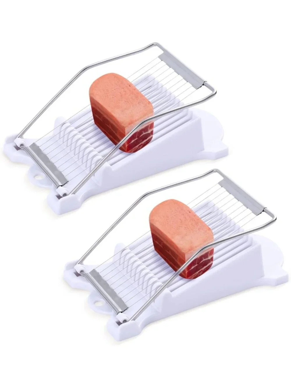 2 Pack Stainless Steel Food Slicer Set - Egg, Strawberry, Avocado, Ham Cutter